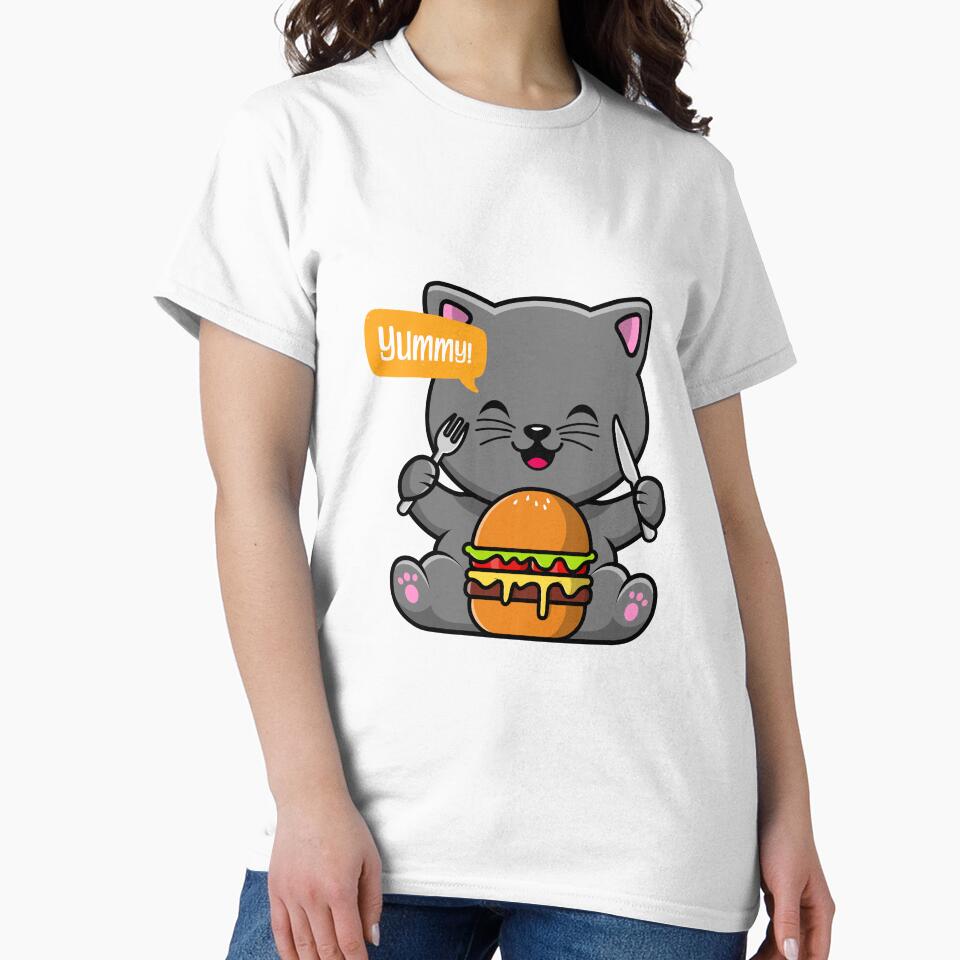 Cute Tiny Kitten Eating Burger by Kaidynz