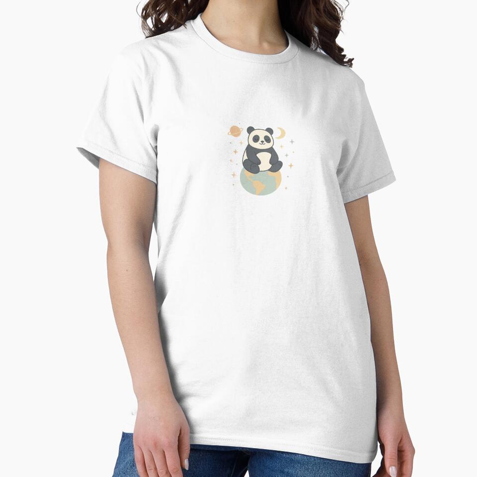 Cosmic Panda – Meditating Panda on Planet Earth by SheepyDaily