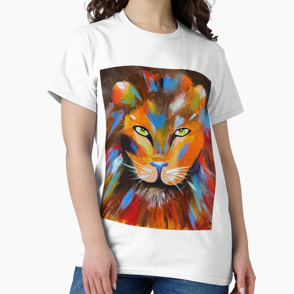 Lion "Colour Me King" Abstract Painting by AureliaReneeArt