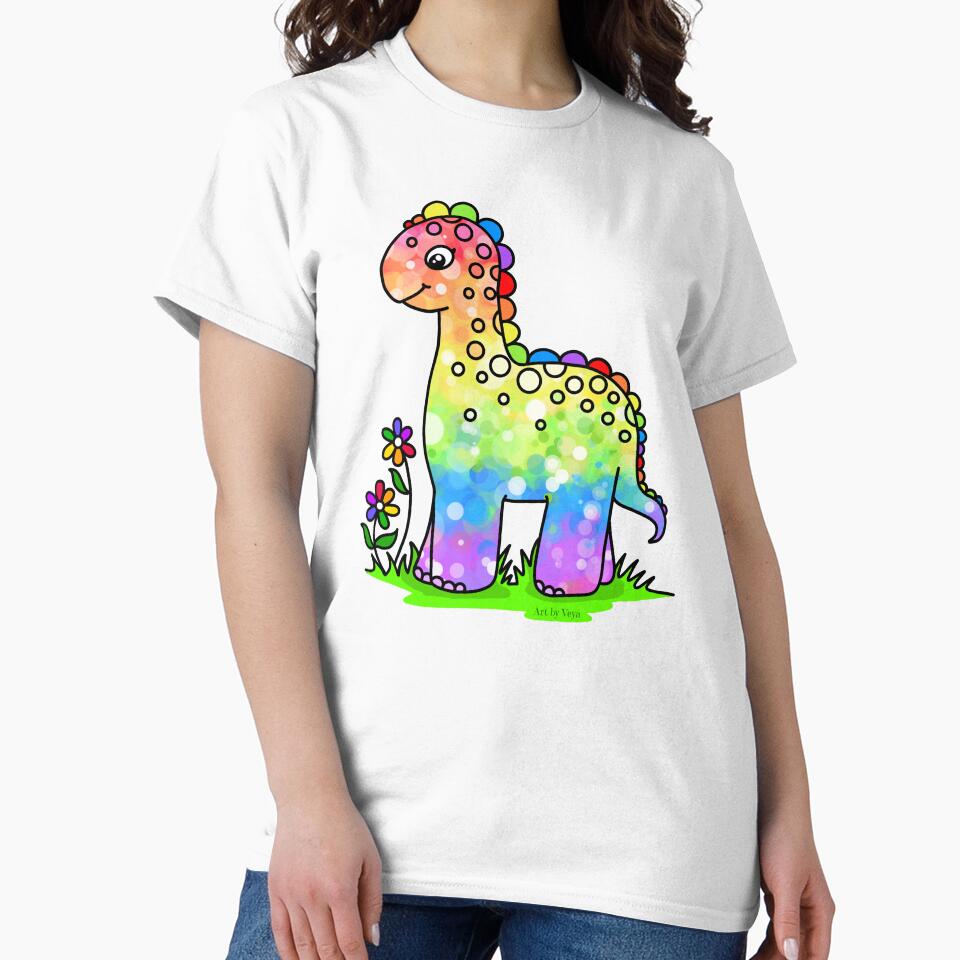 Rainbow Dinosaur by Art by Veya