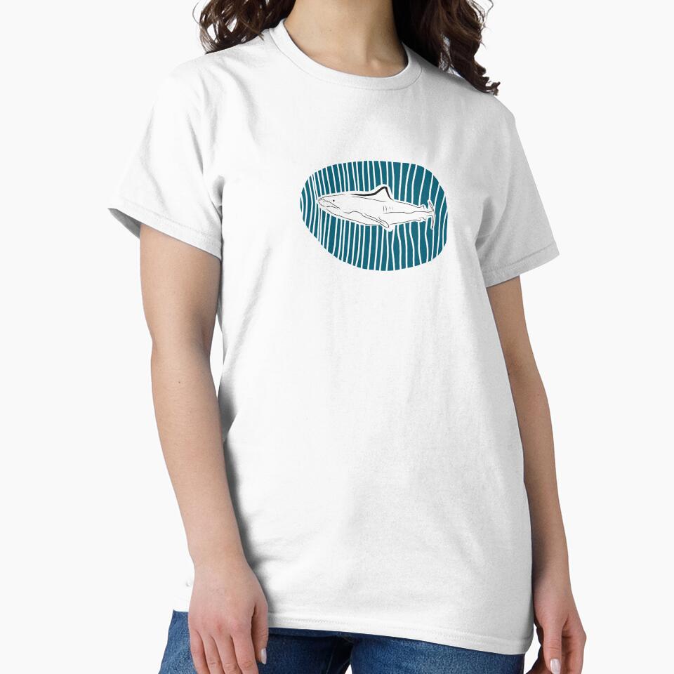 Shark lovers minimalist design shark lines by Tropical Blood