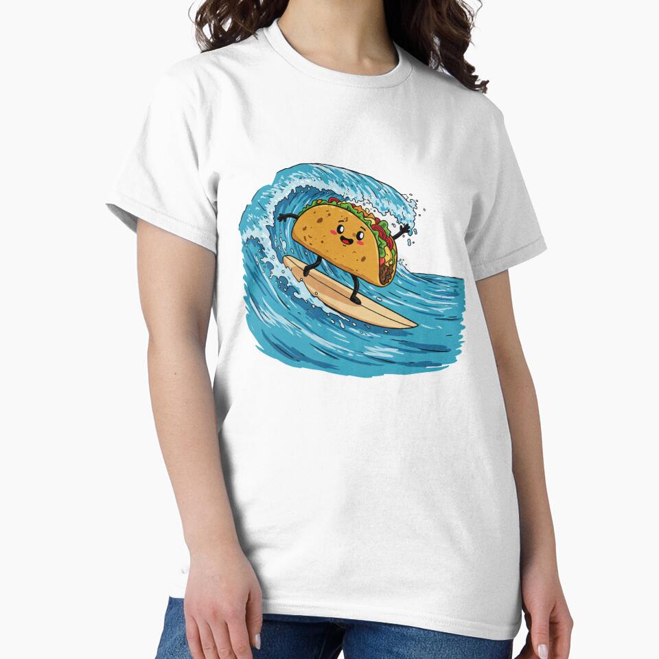 Surfing Taco by TeeARTHY
