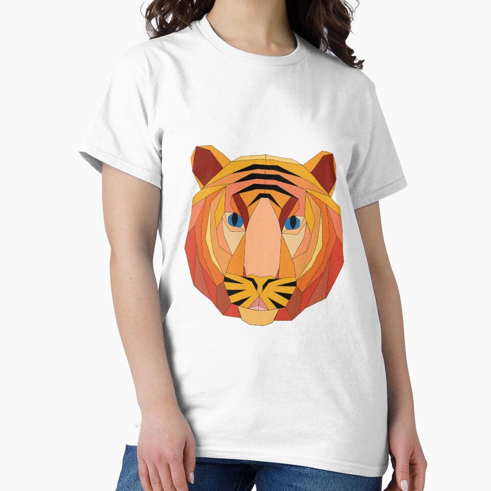 Geometric Polygonal Tiger Design by Alli ML