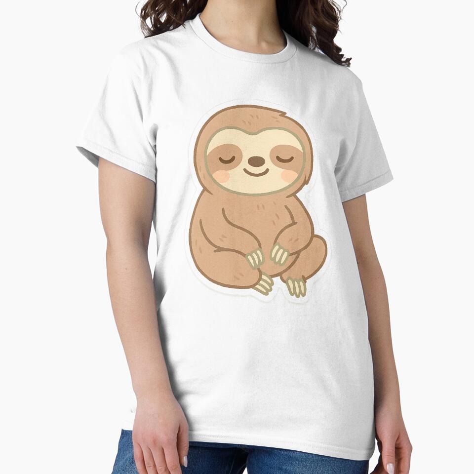Chibi Happy Sloth Sticker by StickMint