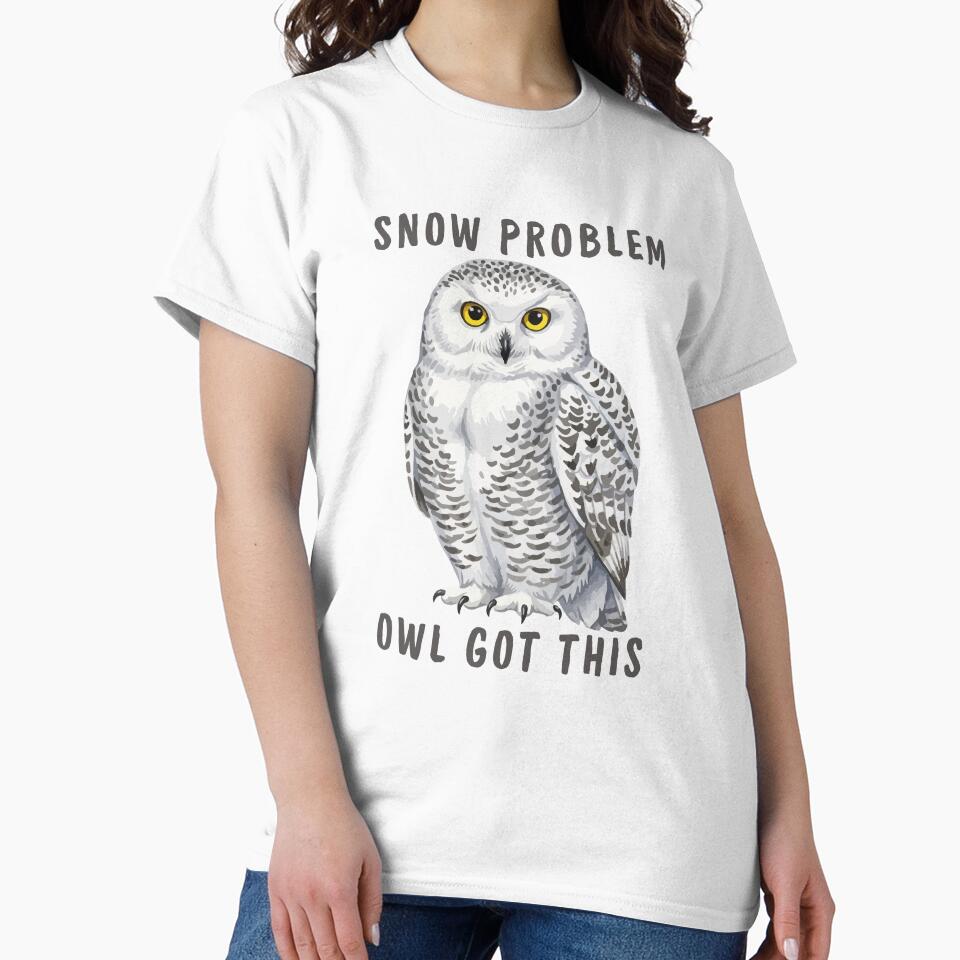 Snow Problem Owl Got This Funny Snowy Owl Pun by gillys