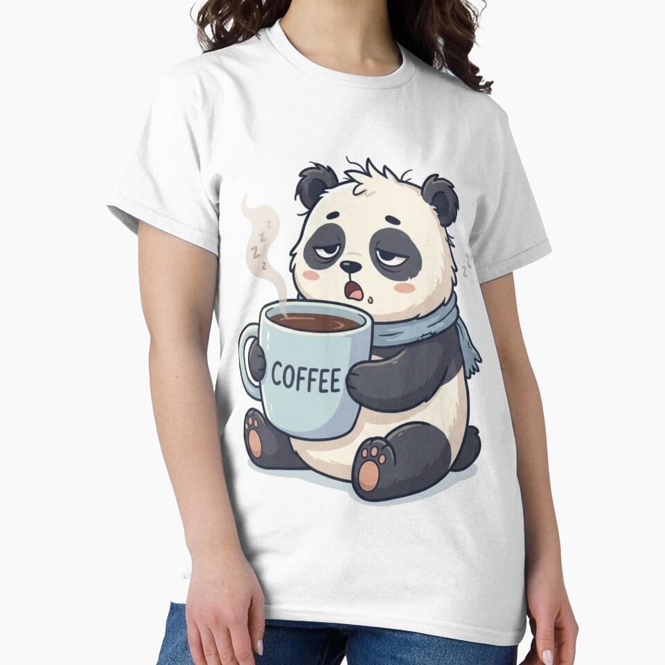 Sleepy Panda Monday Mood by WittyWear Designs