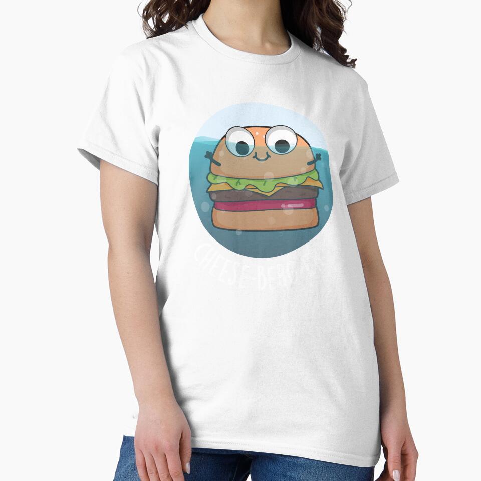 Ice-berg Funny Cheeseburger Pun (Dark BG) by punnybone