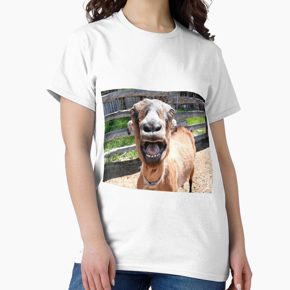 Funny yelling goat, goat mouth, screaming goat by Stephanie  Skeem