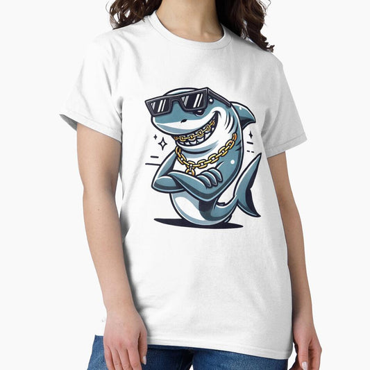 "Cool Shark Sticker with Stylish Attitude" by ForFamily1120