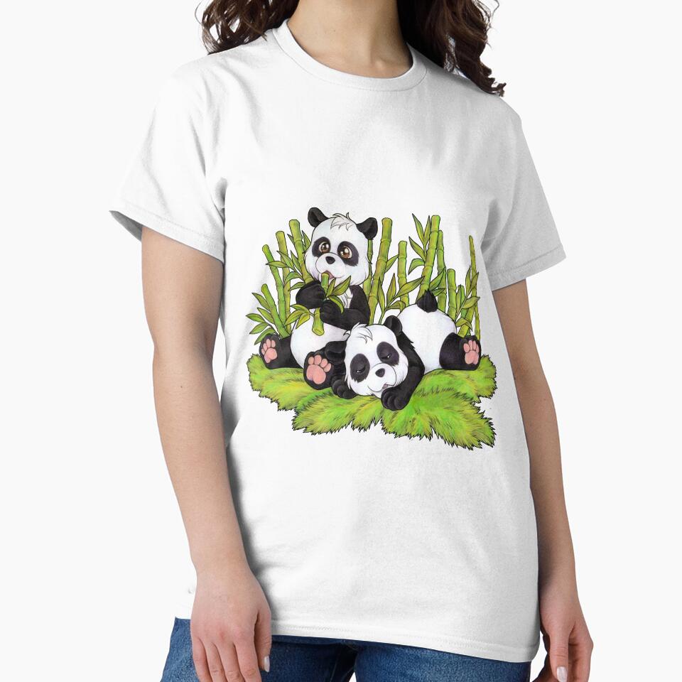 Cute pandas in the bamboo forest by ZadzeneaArt