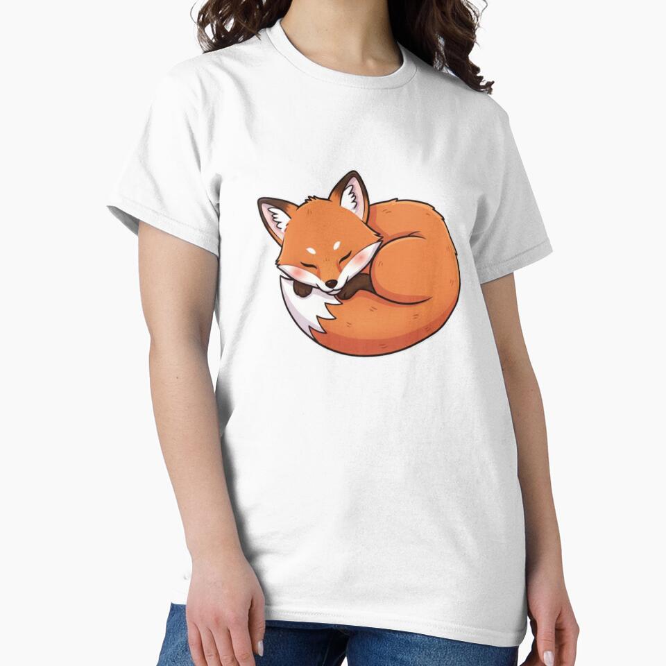Cute Sleeping Kawaii Fox by Jackstudioo