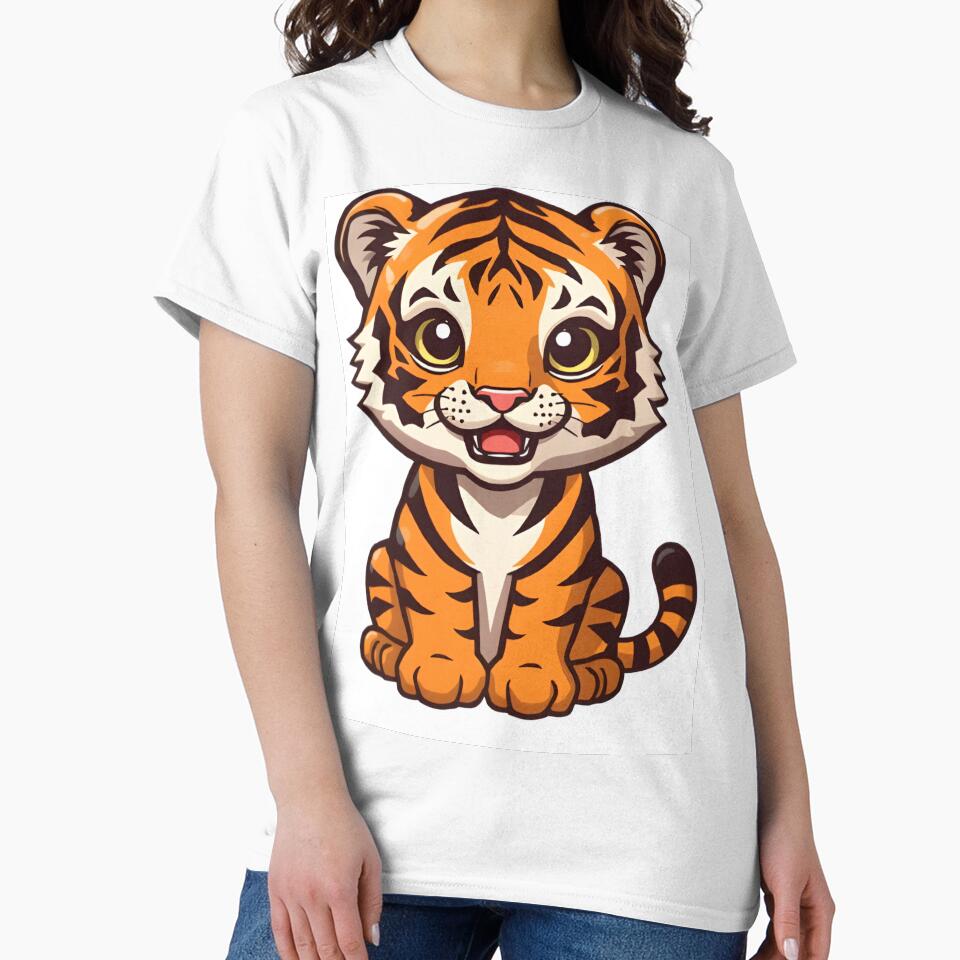 Kawaii Tiger Cartoon Sticker by Teewave-Ashish