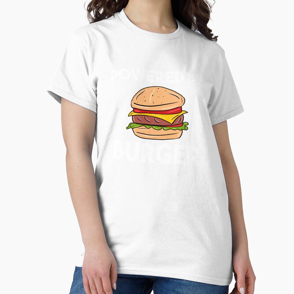 Powered By Burger, Gift for Burger Lover by GoldenGerrari
