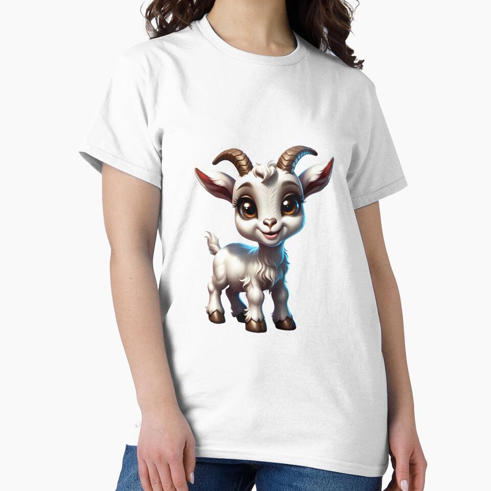 Cute baby cartoon goat by Inspyralia