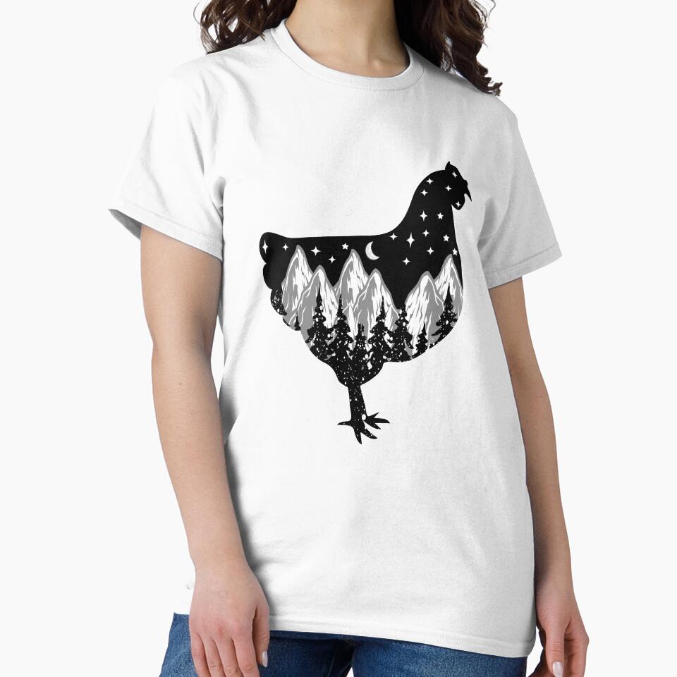 chicken animal lover night mountain christmas gift by alaechamlal