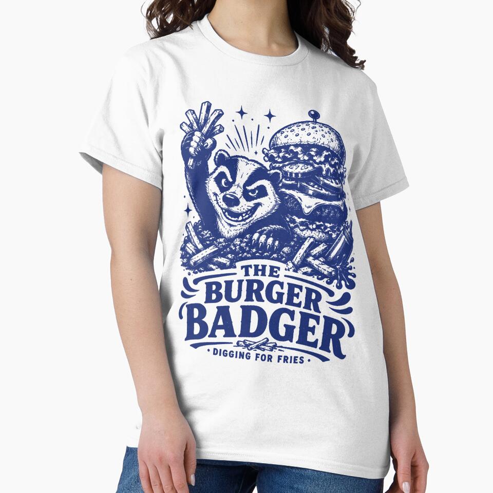 The Burger Badger Digging For Fries by 89shirts