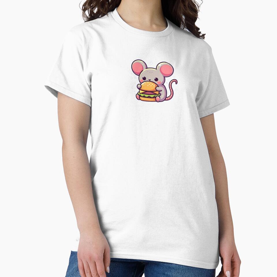 mouse eating burger by Eternalski