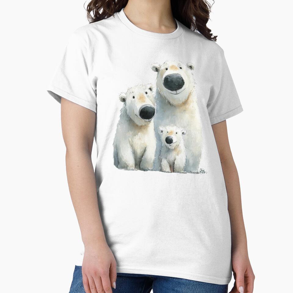 Cute Polar Bear Family ' Polar Bear Love ' BY SHiRLeY MacARTHuR by Shirley MacArthur Art