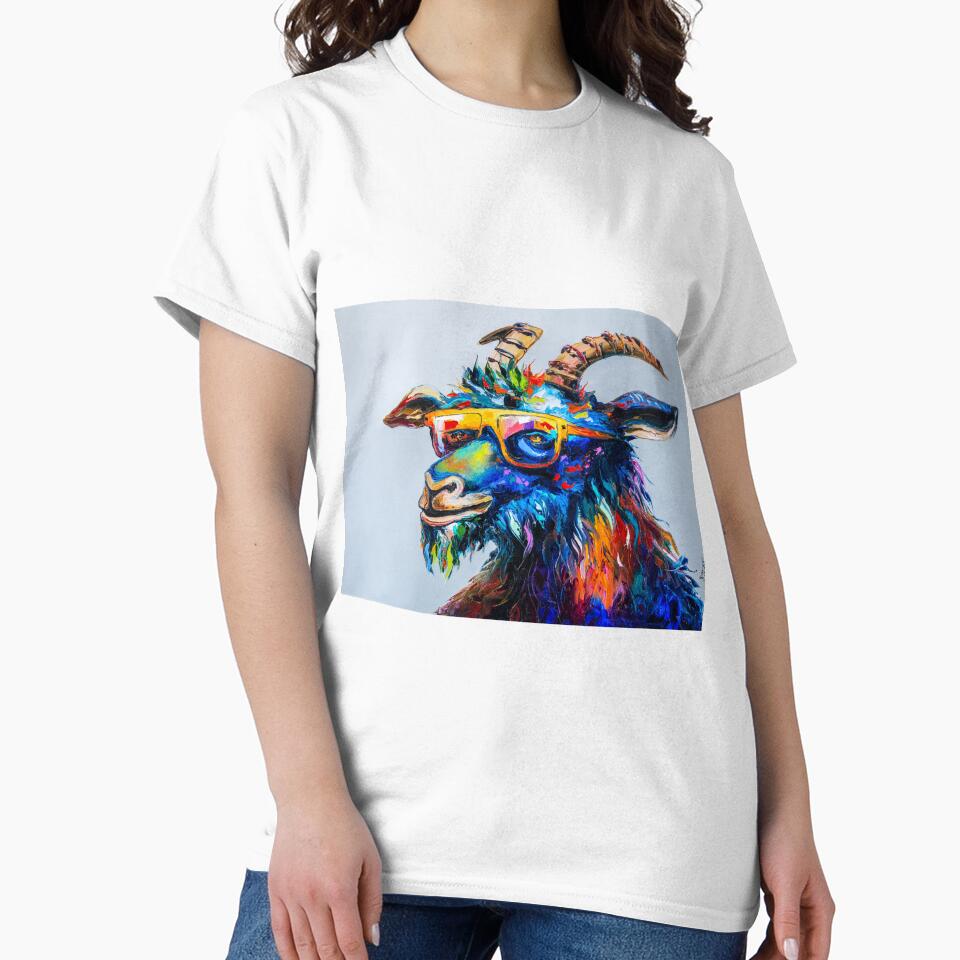 Goat in sunglasses by VladArt House