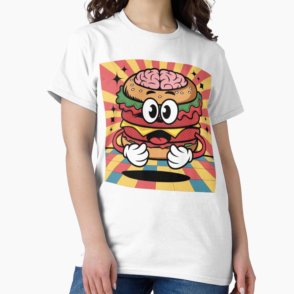 Brainy Burger Mascot Cartoon Character by Mystic Wild Studio