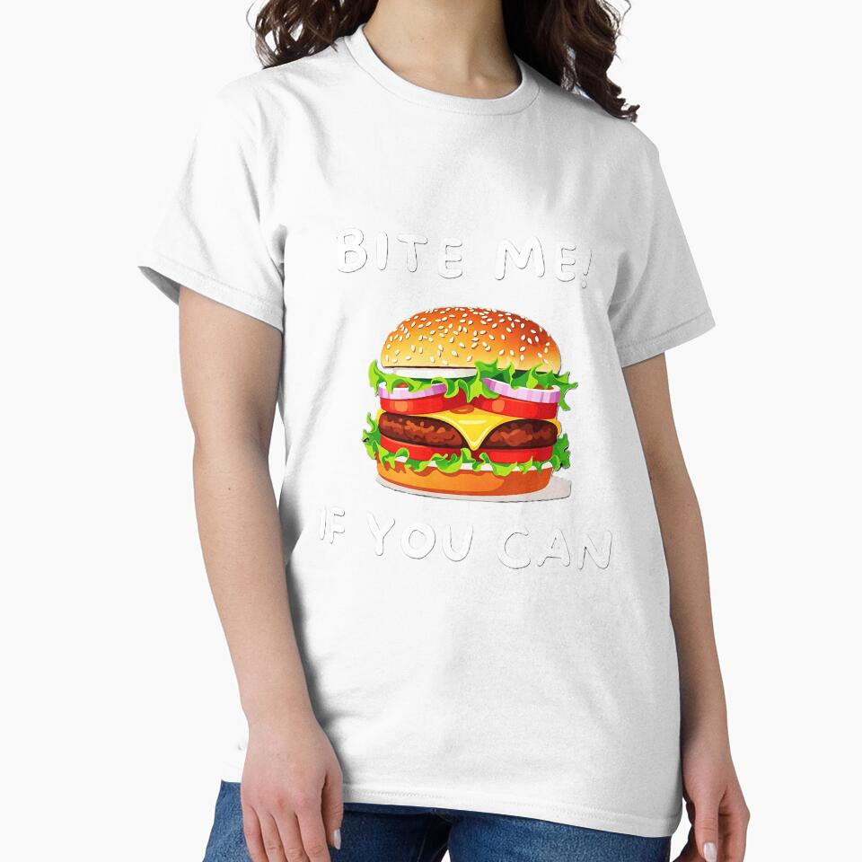 Fun Burger T-Shirt – Cute Food Design with Playful Text by SenpaiSketch
