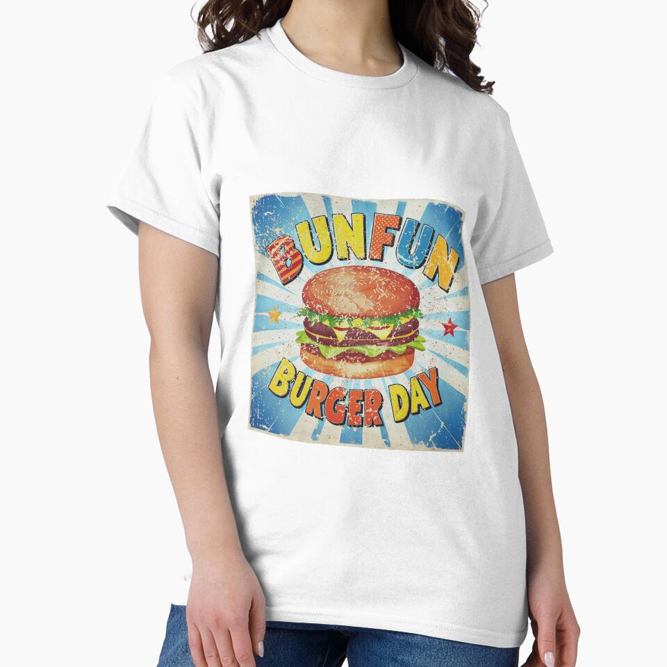 colorful burger day art with classic vibe by BKSARYLIFE