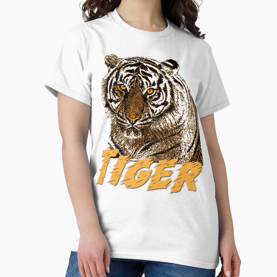 orange tiger by Stickers void