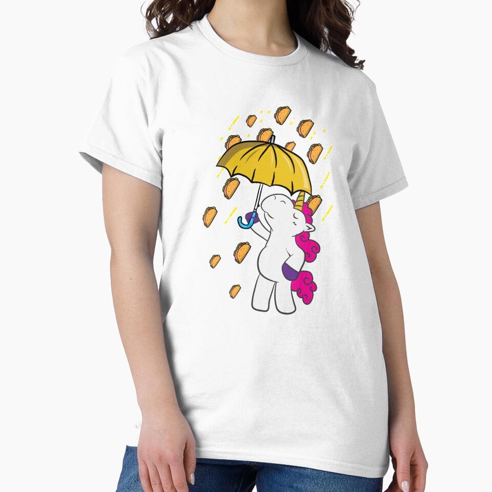 Love Tacos Its Raining Tacos Unicorn Gift Idea by haselshirt