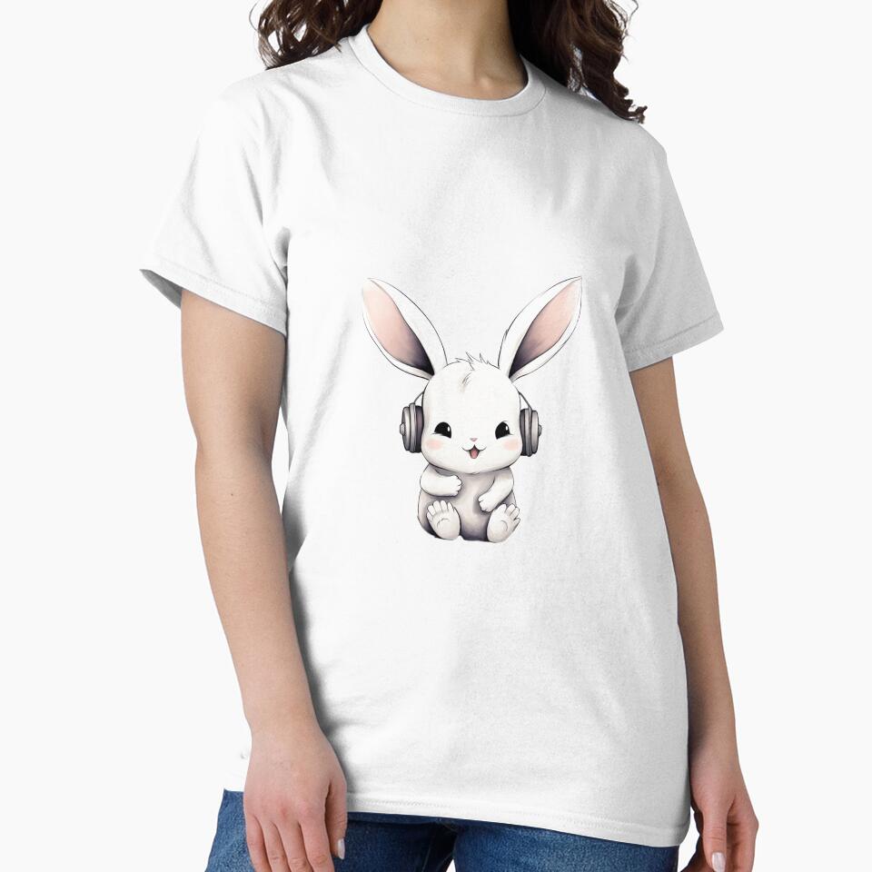 Little sweet bunny is listening to music by omerfdln34
