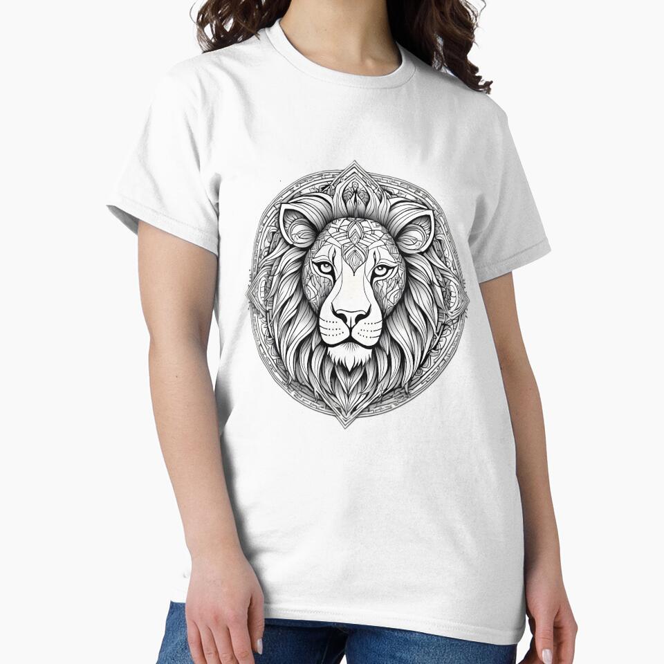 Ornamental Lion Line Art - 1 by RELAX STATION