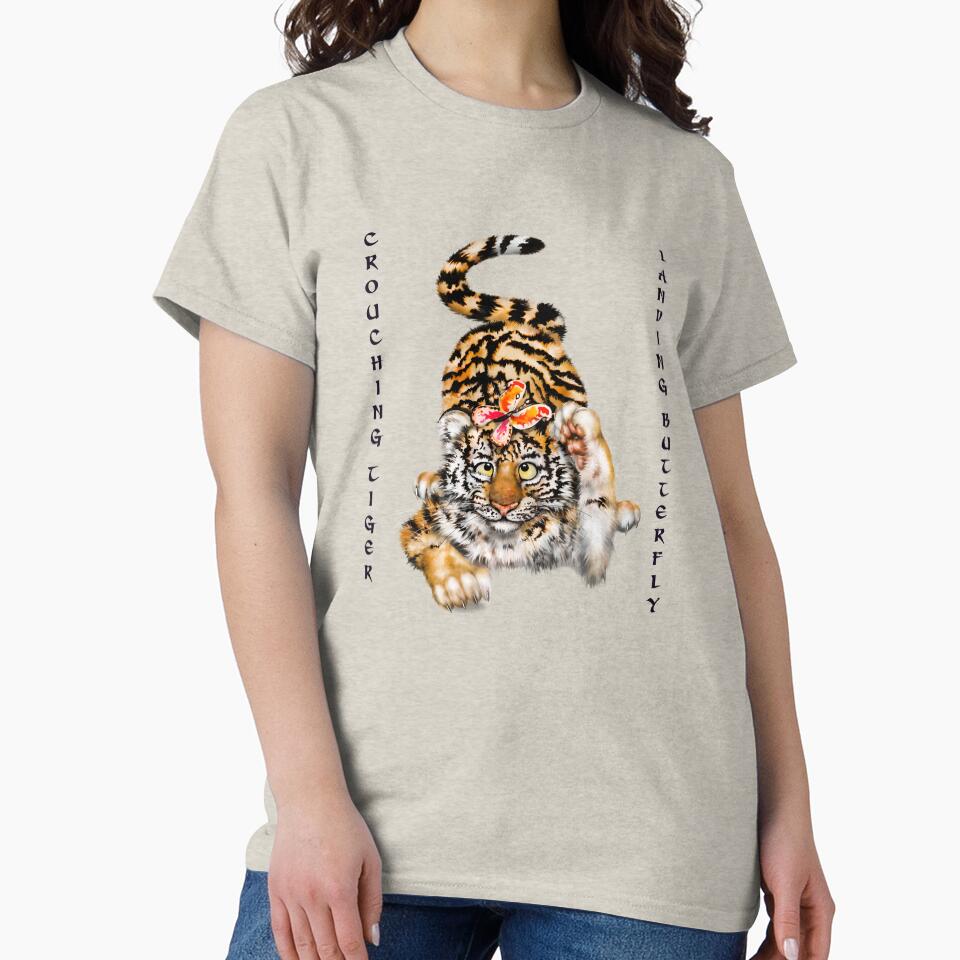 Crouching Tiger Landing Butterfly | WT Cartoon Tiger Cub by Snootrac
