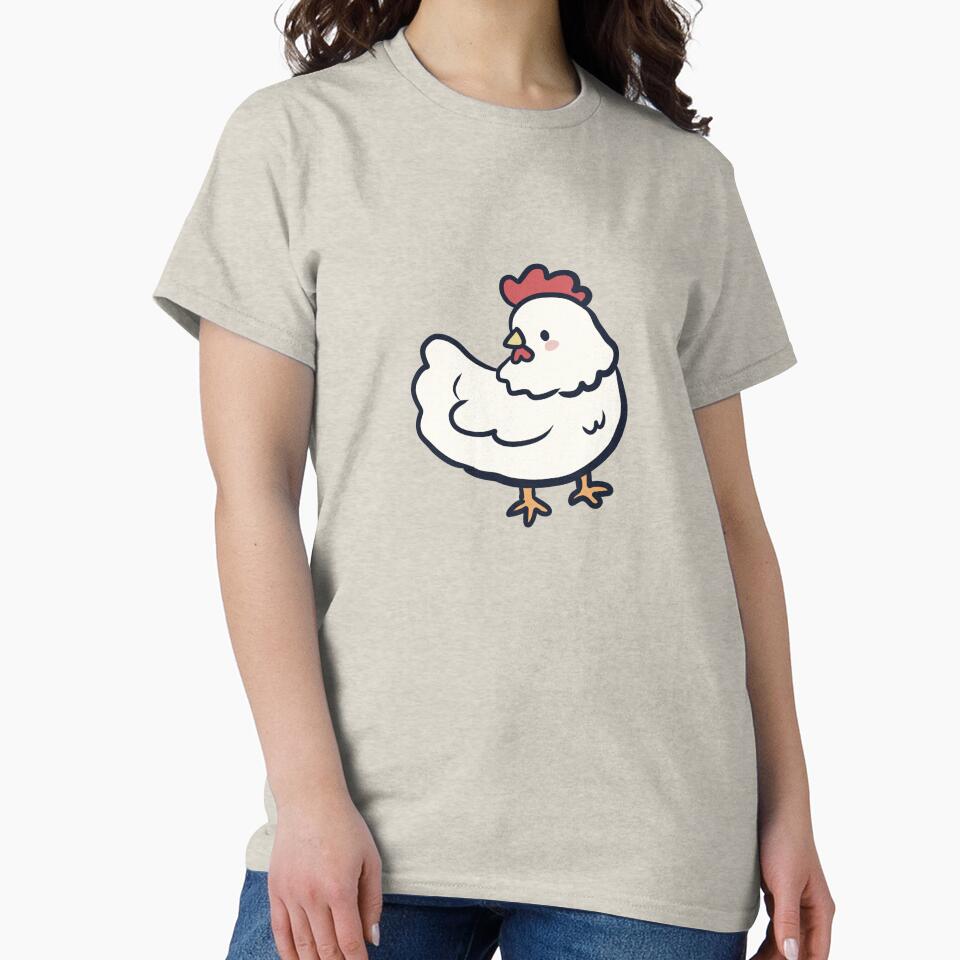 White Chicken drawing by Artofmayara