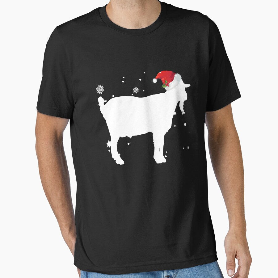 Christmas Goat Shirt Cute Goat Santa Hat Gift by thuthuatna