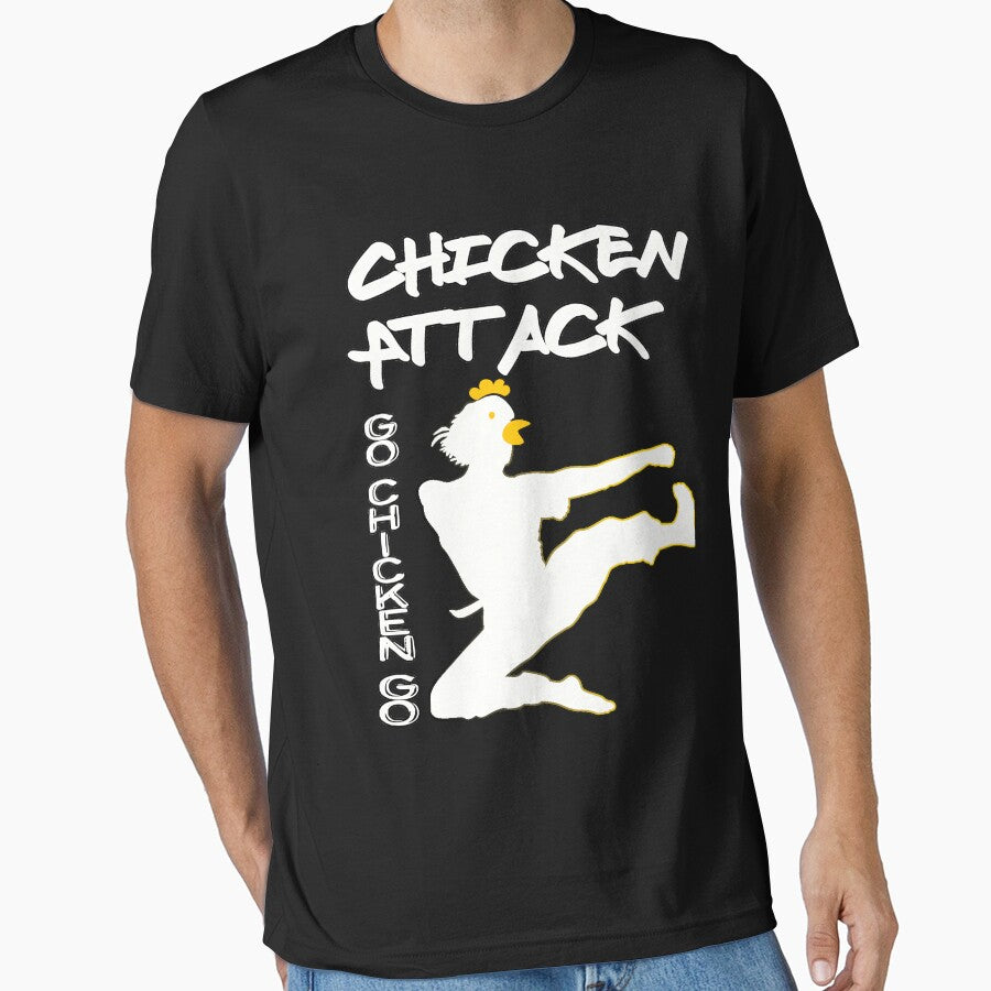 Chicken Attack Go Chicken Go White Ninja Meme by merchhost