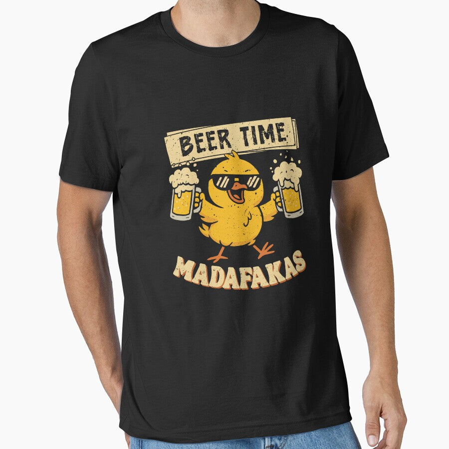 Beer Time Madafakas Funny Chicken Drinking Meme by hanoiphos