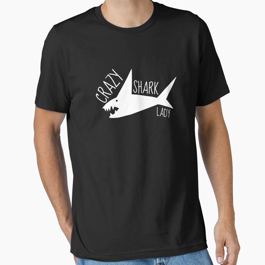 Crazy Shark Lady Scary by jacks-tees