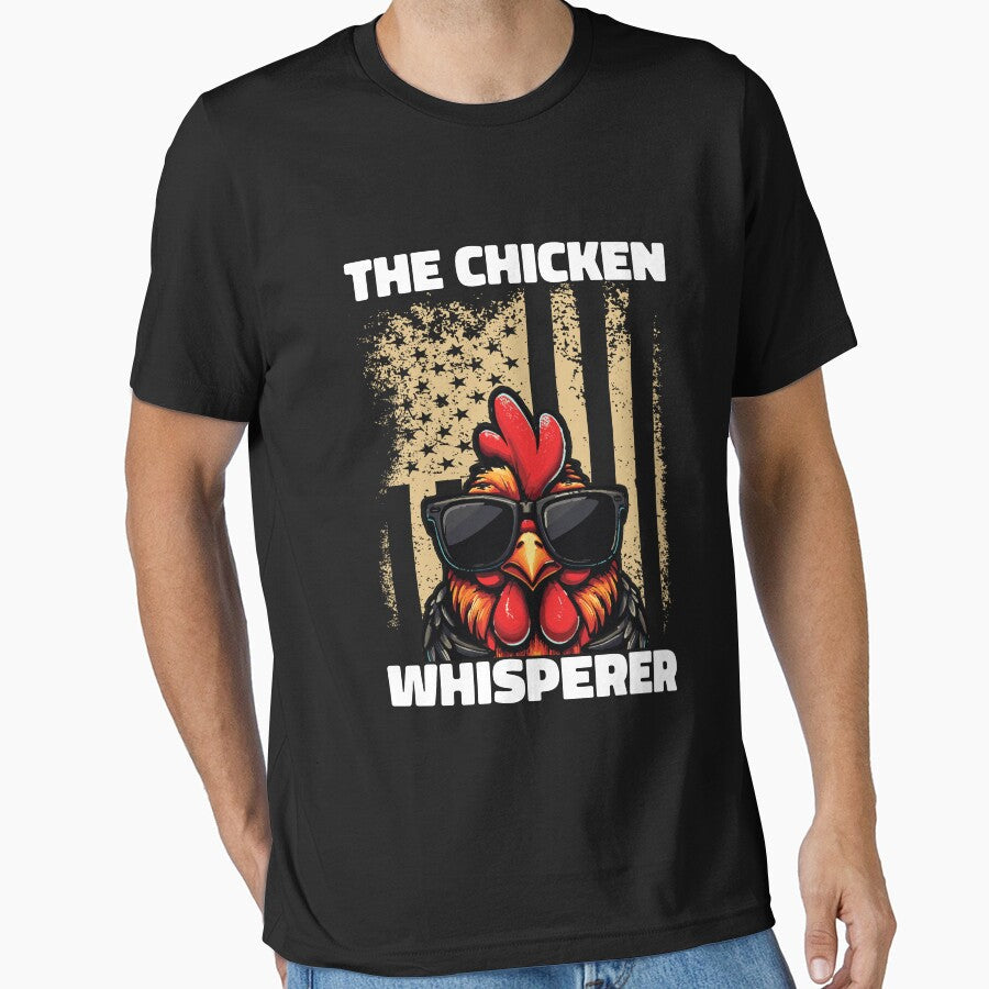 The Chicken Whisperer USA Flag Farmer Chicken Whisperer Gear by DynamicDesign