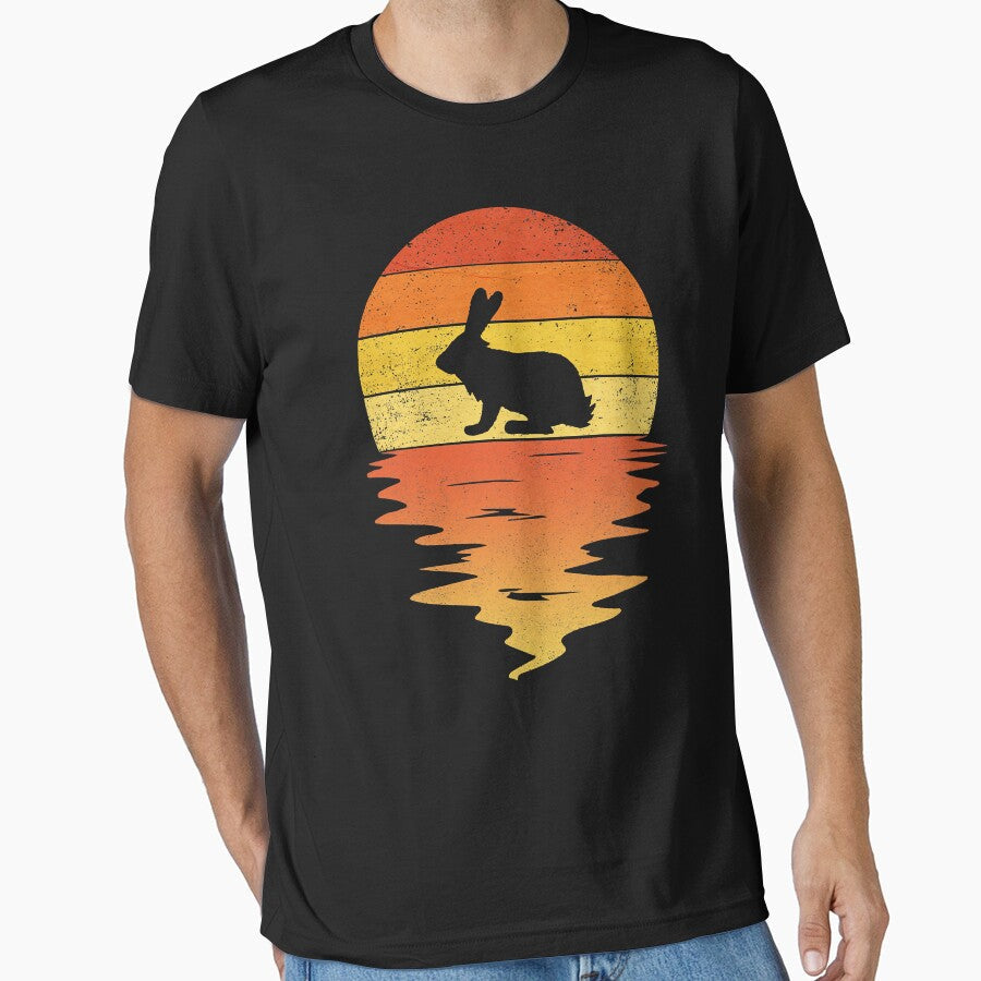 Bunny 70s Sunset Rabbit Retro by nwaja-art
