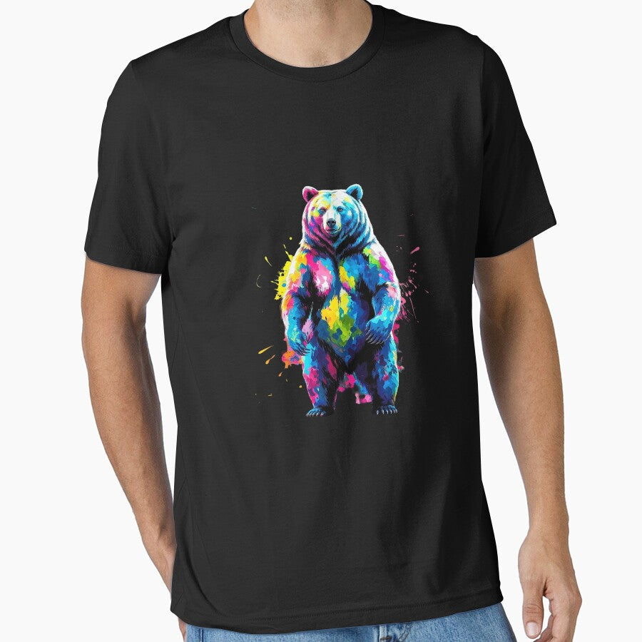 Bear Men's Women's Colourful Watercolour Bear by MarkLeedsArt