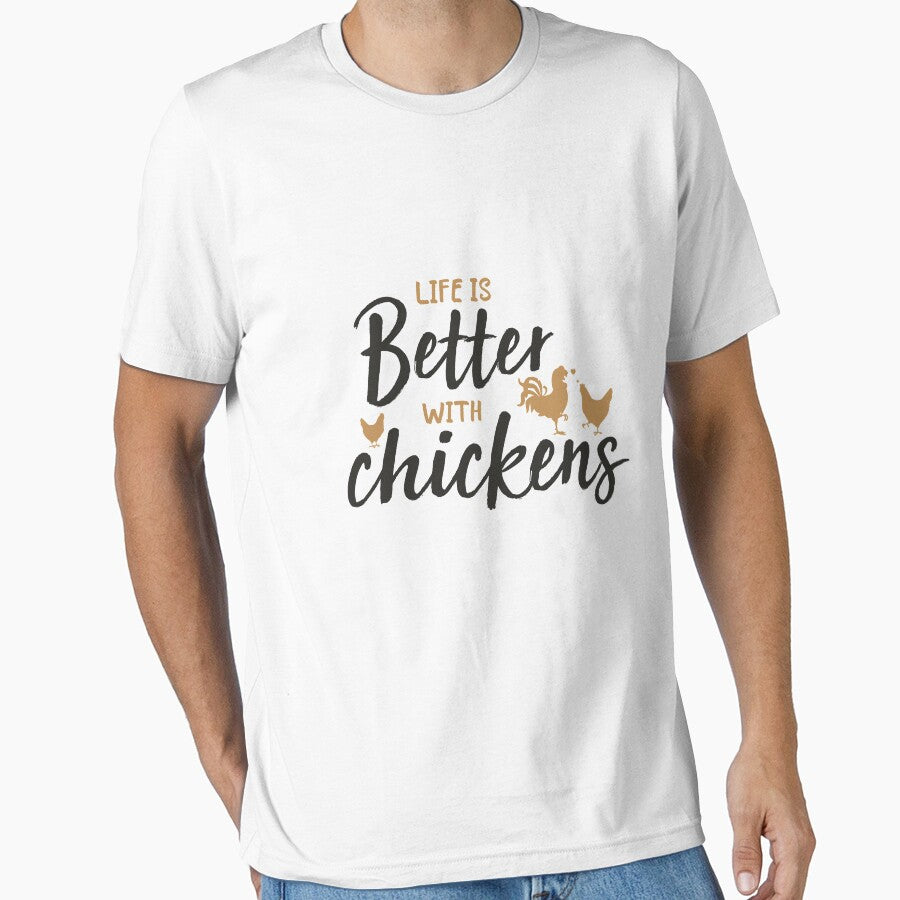 Life Is Better With Chickens (black) by YASIRO ⭐⭐⭐⭐⭐