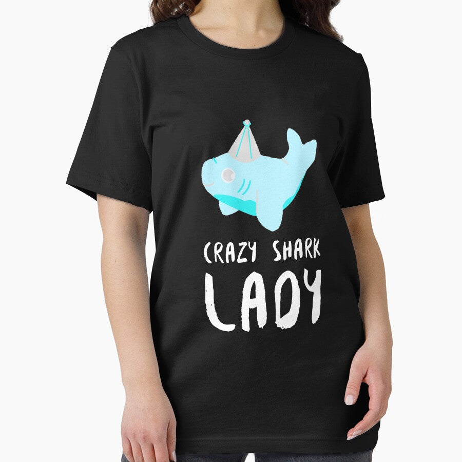 Crazy Shark Lady Cartoon Party by jacks-tees