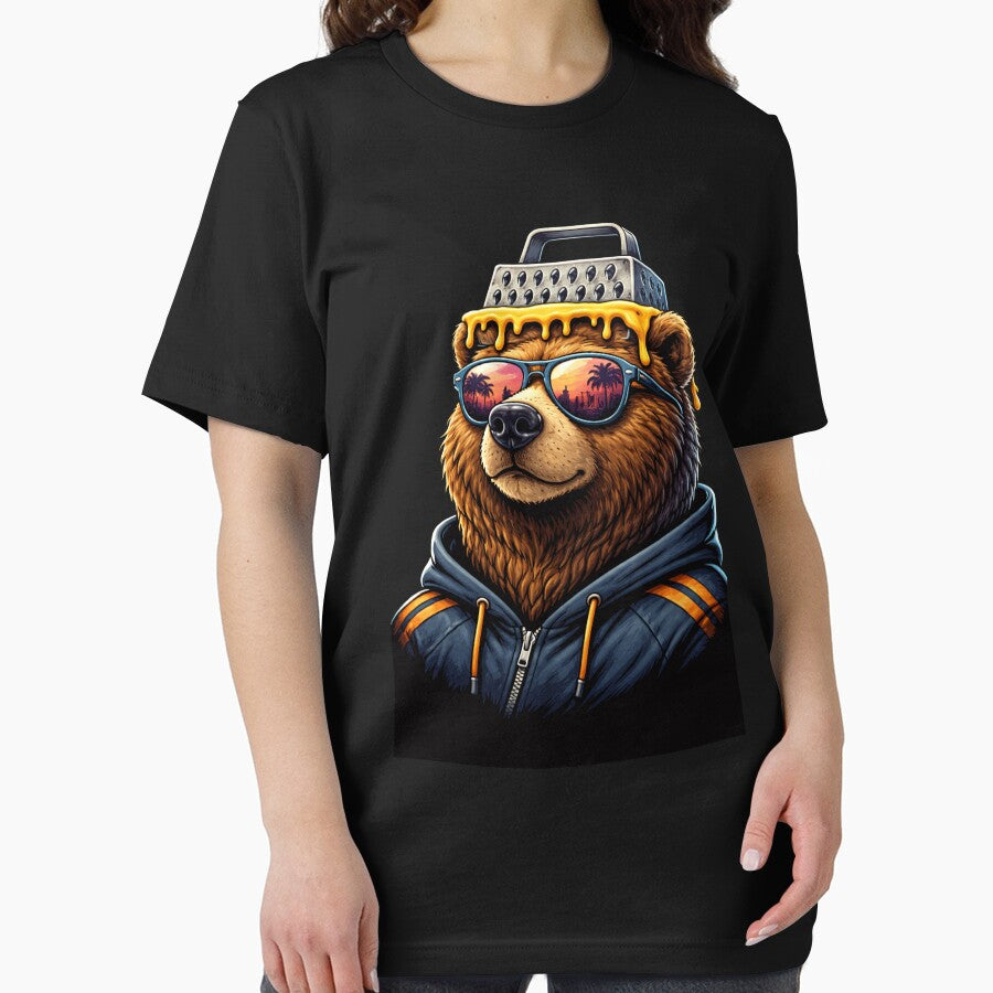 Grateful Bear Grated Cheese Hipster Humor by SofenArt