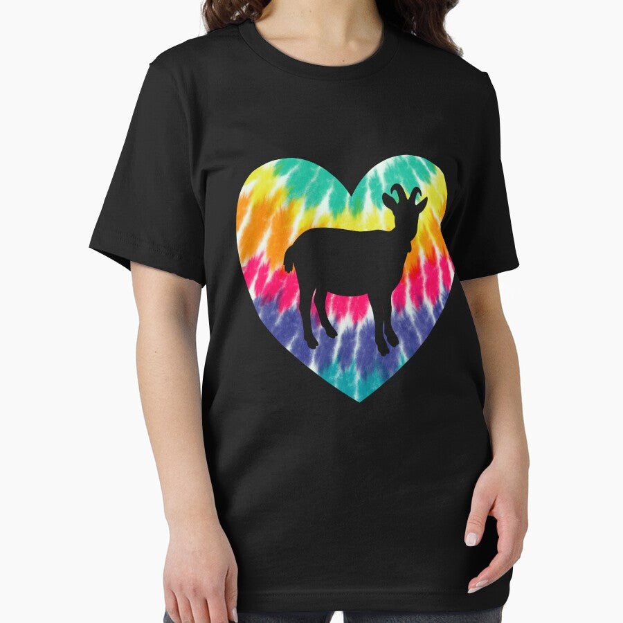 Goat Heart With Tie dye Print For Goat Lover by JokeGysen
