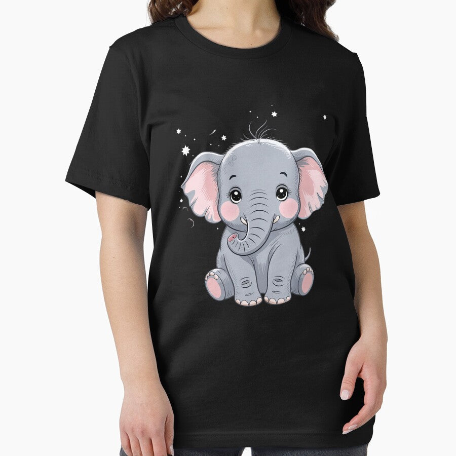 Cute Elephant Surrounded By Bright Flowers by joyouartArt