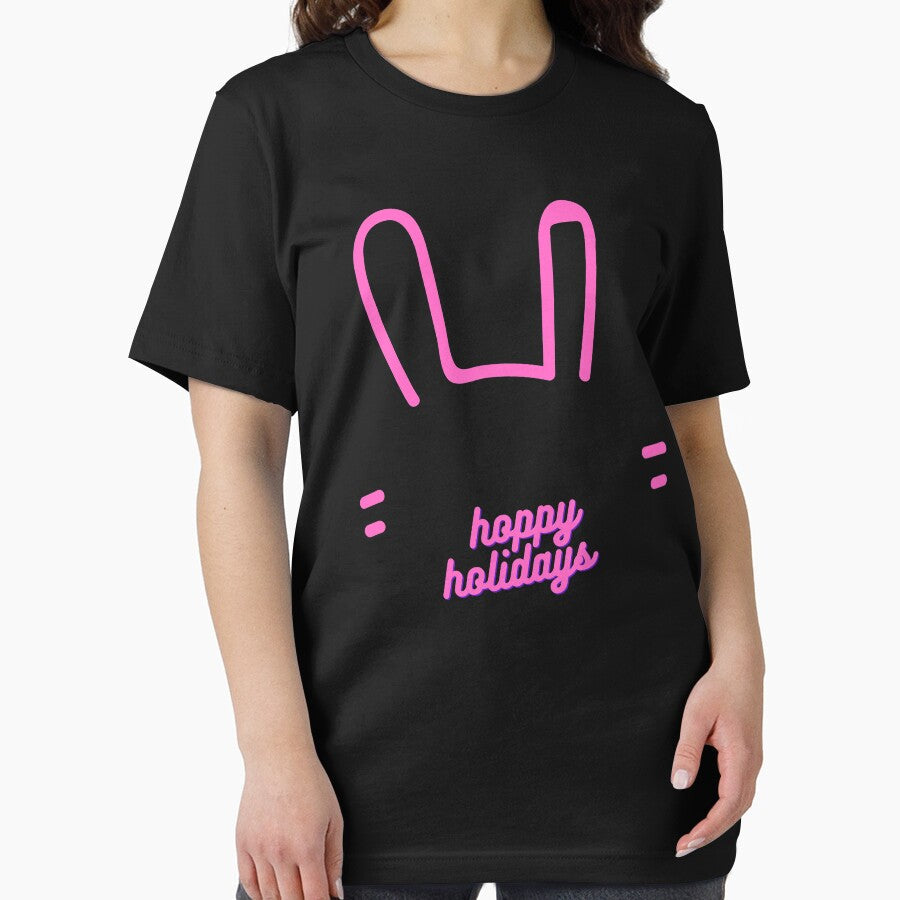 Christmas Rabbit Hoppy Holidays Rabbit Lovers Gift Bunnies Owners by Nathalie Aynié
