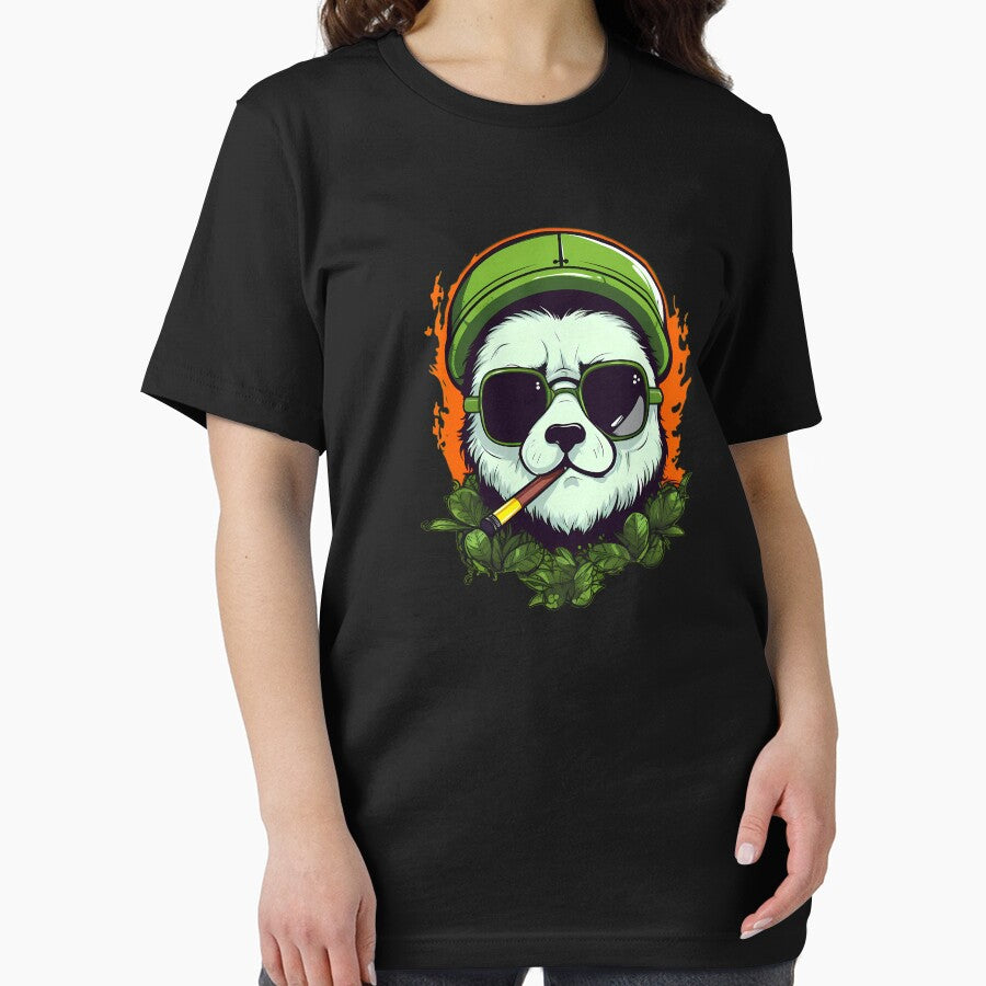 Cool Colorful Panda Bear Boss in Green by MLArtifex