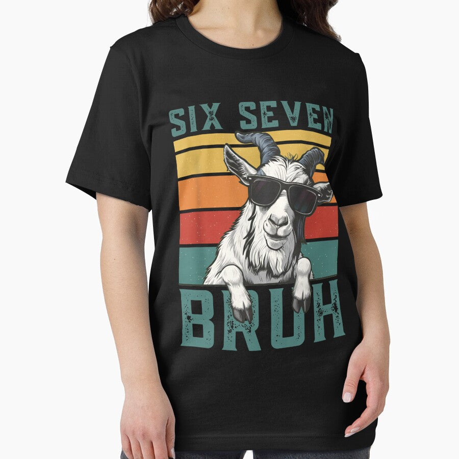 Six Seven Bruh 67 Meme Funny Cool Goat Sunglasses by LashondaGreen89