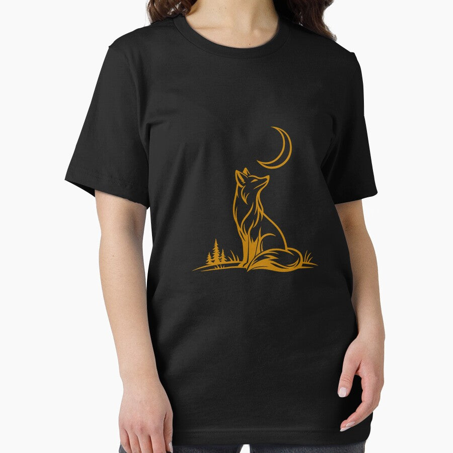 Minimalist Fox Design – Wildlife Nature Sticker & Shirt by rvgraphics