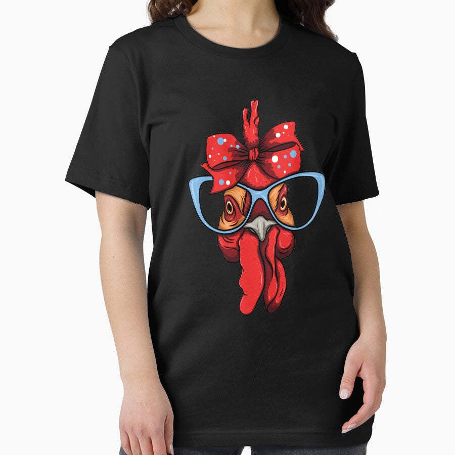 Chicken With Glasses And Bow by designeclipse