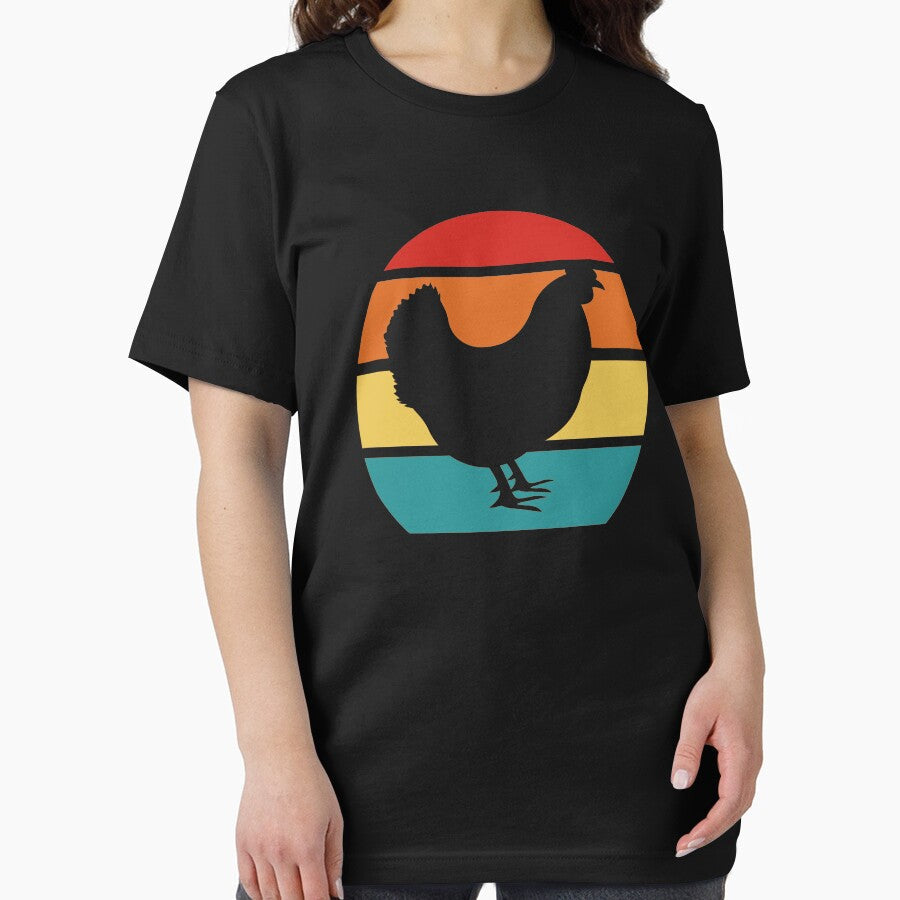 Chicken Lover Gifts Funny Farmer Retro Vintage Farm Animals T-Shirt by MOHAMED  El AYADI